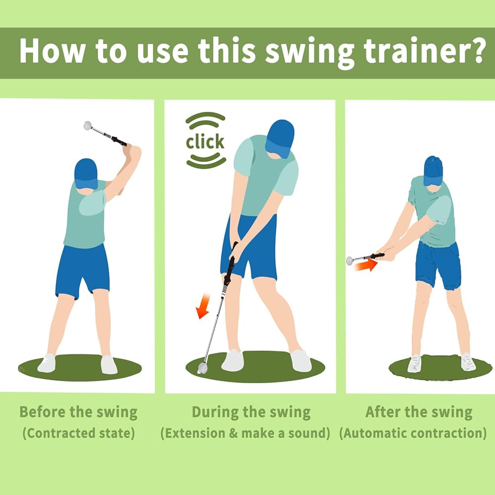Retractable Golf Swing Trainer