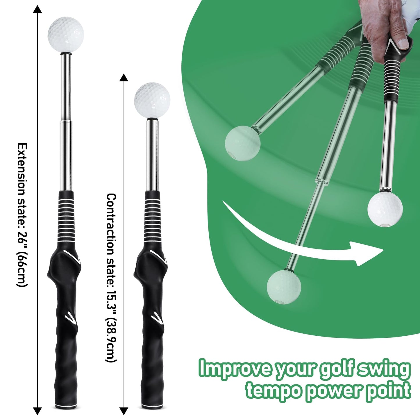 Retractable Golf Swing Trainer
